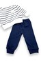 Baby Boy Seasonal Striped 6-9-12-18 Months 2 Thread Top and Bottom 100% Cotton 2-Piece Set - 6