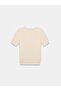 10779 Crew Neck Short Sleeve Knitwear Blouse-Stone - 6
