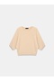 10856 Glitter Short Sleeve Sweater-Beige - 5