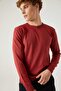 Regular Fit Pomegranate Flower Non-Pilling Crew Neck Knitwear Sweater - 2