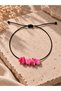 Natural Broken Stone Black String Adjustable Bracelet