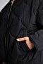 Water Repellent Quilted Stitched Zippered Balloon Fit Coat H1547Ax26Au - 4