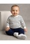 Baby Boy Seasonal Striped 6-9-12-18 Months 2 Thread Top and Bottom 100% Cotton 2-Piece Set - 3