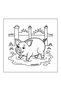 On the Farm 40-Page Coloring Book-Thick Pages (21 X 21 cm) Suitable for Children and Adults - 7