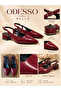 Bella Women's Burgundy Patent Leather Look Pointed Toe 3 cm Heeled Adjustable Strap Slingback Shoes - 3