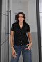 Black Reyna Polo Collar Cardigan - 3