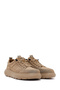 Zero Men's Beige Lace-Up Thick Sole Fabric Sneaker Wm680072Kk - 2