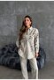 Women's Front Beaded Embroidered Denim Oversize Shirt - 7