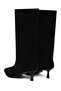 Women's Black Short Thin Heeled Suede Leather Short Boots Af530021Ds - 6