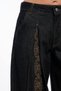 Women's Water Washed Balloon Fit Design Jeans with Embroidery and Fold Detail on the Front - 7