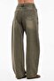 Women's Water Washed Balloon Fit Design Jeans with Detachable Tie Detail - 5