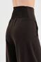 Women's High Waist Trousers with Zipper Detail on the Front and Elastic Design on the Back - 6
