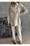 Women's Front Beaded Embroidered Denim Oversize Shirt - 5
