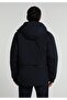 Regular Fit Hooded Zippered Lined Men's Navy Blue Coat - 2