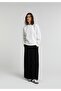 Regular Fit Round Neck Plain Women's White Sweatshirt - 3