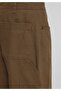 Relaxed Fit Mid-Waist Wide Leg Men's Brown Trousers - 6