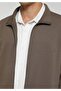 Regular Fit Zippered Men's Beige Jacket - 4
