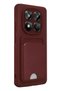 Ilkestor Redmi Note 15 Pro 5g Kelvin Silicone with Business Card Holder (41314) - Burgundy - 3