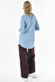 Button Detailed Cotton Tunic Blue - 5