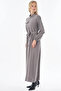Rayon Dress with Flap Pockets Smoked - 3