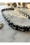 King Mesh Black-Silver Two-Tone Steel Necklace - Thick Chain Model / Tarnish-Resistant Steel - 2