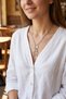 Silver Color Paperclip Chain Star Model Zircon Stone Women's Necklace - 2