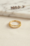 Gold Color Chain and Zircon Stone Model Women's Ring - 2