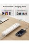 وصلة تمديد كهربائية بطول 5 أمتار مع 4 منافذ USB، شريط طاقة بـ 4 مخارج - 3