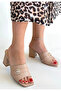 Taver nude skin high heel slippers - 2