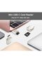 قارئ بطاقات مايكرو SD، قارئ بطاقات SD من نوع USB C، قارئ بطاقات ذاكرة TF من النوع C مع محول USB C إلى USB - 3