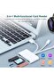 قارئ بطاقات SD لأجهزة iPhone/iPad، قارئ بطاقات ذاكرة عالمي 5 في 1 لبطاقات SD/TF/محركات أقراص USB، USB C/ - 3
