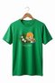 Unisex Vintage Mediterranean Aegean Themed Good Things Take Time Written Olive Branch Printed 100% Cotton Crew Neck Basic T-Shirt