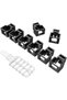 10PCS RJ45 Network Cable Lock with 1 Key, Black RJ45 Network Cable Lock Lockable Ethernet Cable,Supe