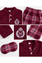 Boy's Cotton Winter Fleece Long-Sleeved Button-Down Collar Pajama Set - 3