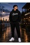 Legendary Printed Hooded 2-Yarn Raster Fabric Tracksuit Set