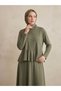 طقم تنورة مكشكشة - كاكي - 2