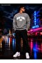 New York 1984 Printed Crew Neck 2-Yarn Raster Fabric Tracksuit Set