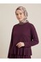 Flounced Skirt Set-Burgundy - 2