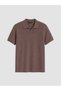 Vizyon New Season Plum Polo Collar Men's T-Shirt - 5