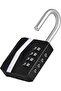 ZHEGE Combination Padlock for Gym Locker, 4 Digit Code Padlocks (1P, Black)