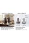 Arabic Coffee Pot and Tea Carafe Set of 2, 1L Insulated Thermal Flasks with Metallic Brown & Silver Finish, Double-Wall Stainless Steel Vacuum Insulation, Secure Pouring for Hot & Cold Drinks - 2