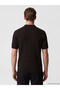 Vizyon New Season Brown Polo Collar Soft Touch Men's Knitwear T-Shirt - 4
