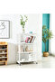 Foldable four-layer shelf with universal wheels