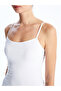 White U-Neck Plain String Strap Women's Undershirt from Güli̇s Gi̇yi̇m - 4