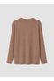 Vizyon New Season Brown Crew Neck Long Sleeve Men's T-Shirt - 6