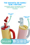 950ml Tumbler Patterned Series Shiny Body With/Without Straw Detox Large Handle Sus304 Stainless Steel Thermos - 4