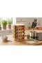 Premium 16-Jar Rotating Spice Rack Organizer, Revolving Bamboo Countertop Stand with Glass Jars and Airtight Lids, 360-Degree Rotation for Easy Access to Herbs, Spices and Seasonings - 2