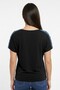 Women's Wide Collar Front Horizontal Striped Button Detailed Lycra B.B. Blouse - 4