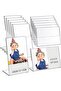 Acrylic Photo Frames, 12 Pieces Clear Sign Holder, Slant Back Display Stand, 10x15cm, for Home Office Restaurant Desk