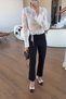 Lycra Flare Black Pants - 5